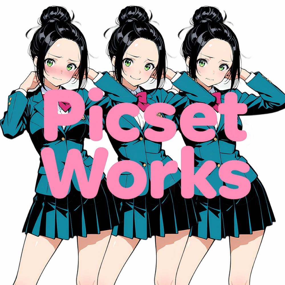 放課後トリオ2 - 女子高生立ち絵素材3体セット(表情差分付き)