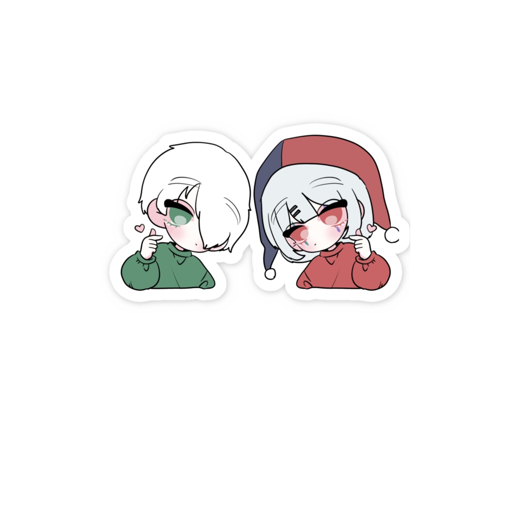 ルキアカルノとクラウンちゃん スマホステッカー