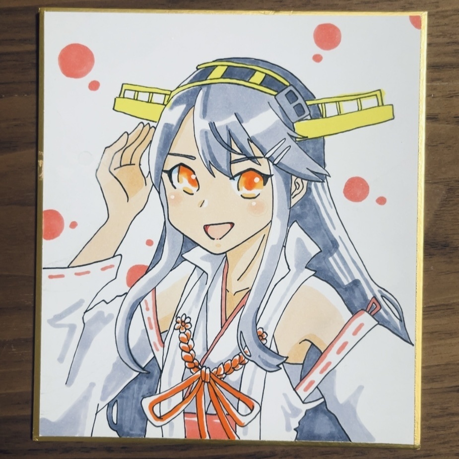 艦これ榛名ちゃんミニ色紙B級品