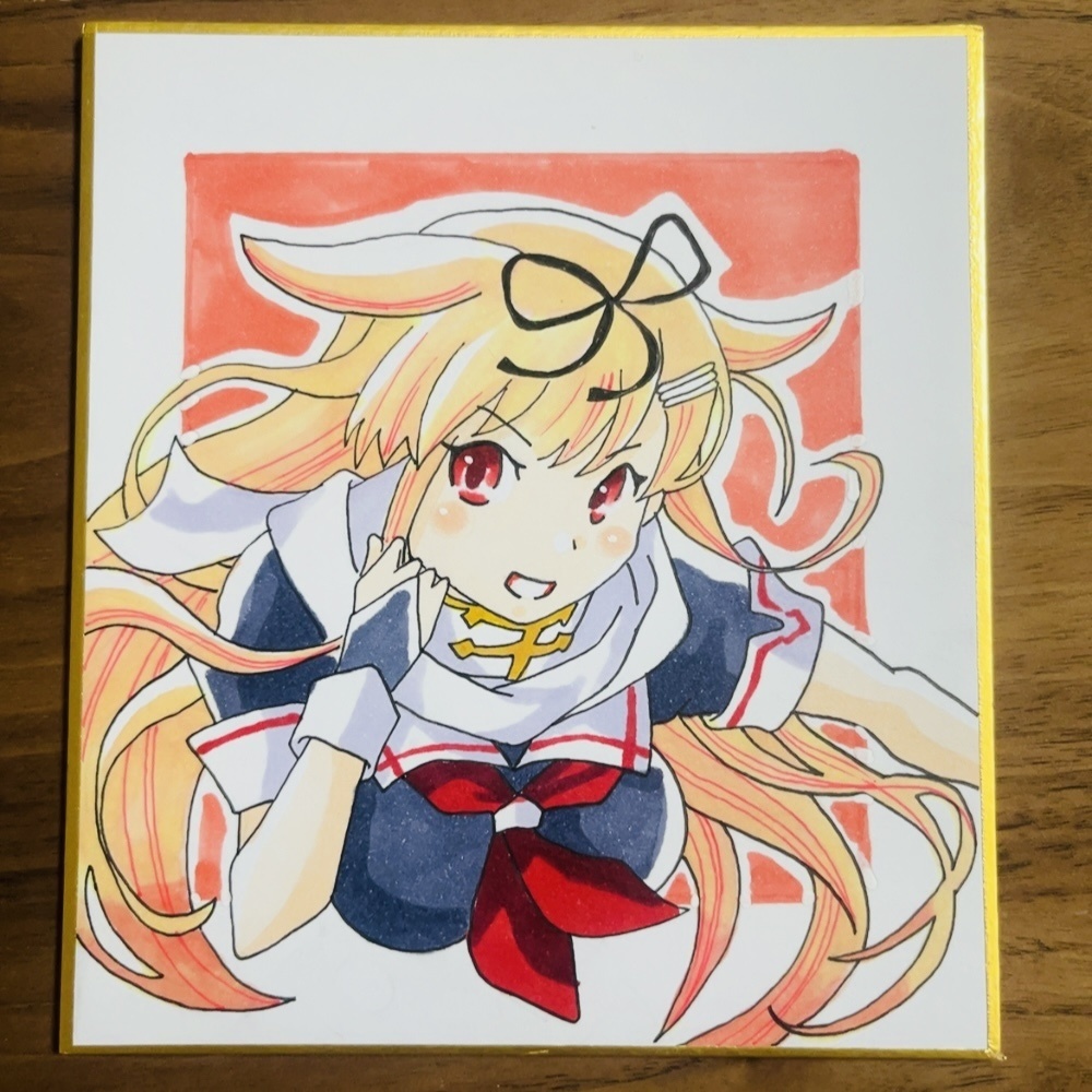 艦これ　夕立ちゃんミニ色紙