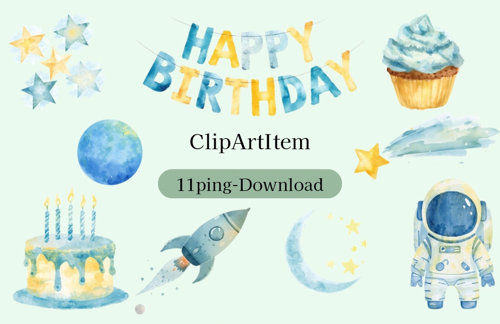 男の子向け誕生日デザイン素材