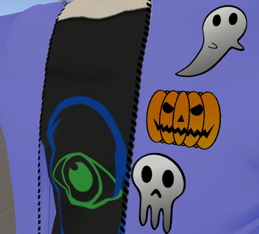 [OLD] 3D Halloween pins for 3D Vtubers and VRchat avatars