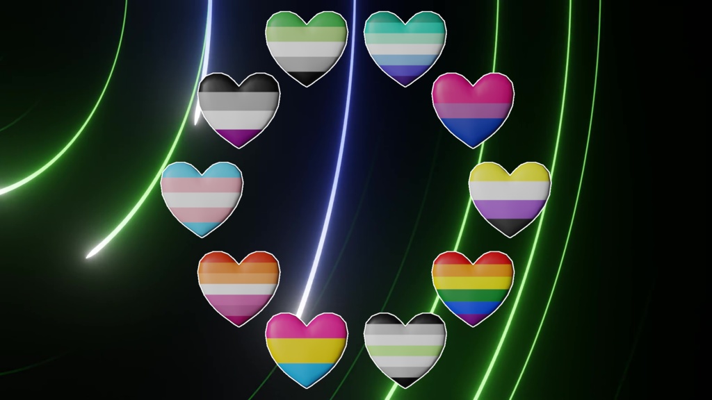 Pride hearts for Vtubers and VRchat