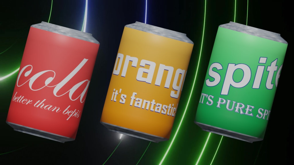 Soda cans for Vtubers and VRchat