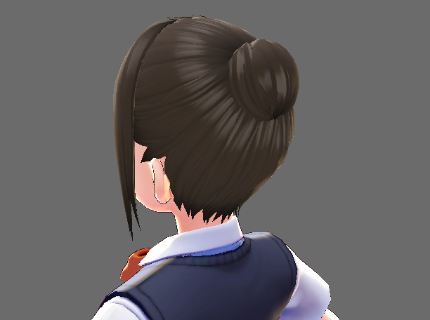 Simple bun【vroidヘアプリセット】