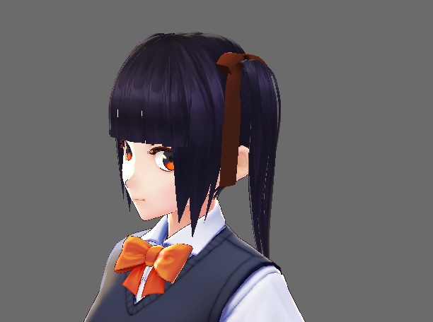 Straight pigtails【vroidヘアプリセット】