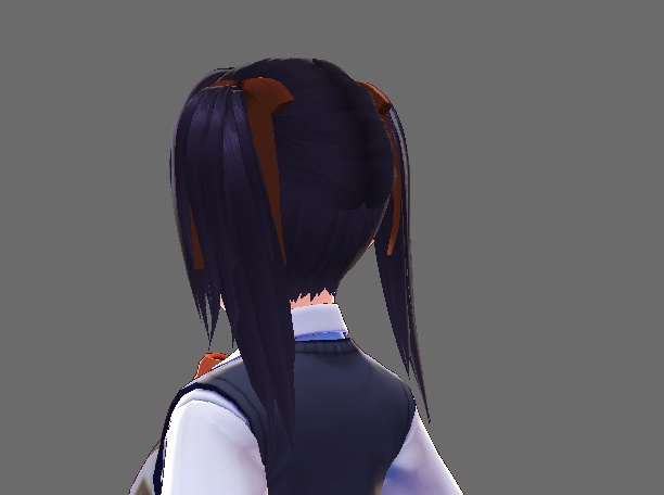 Straight pigtails【vroidヘアプリセット】