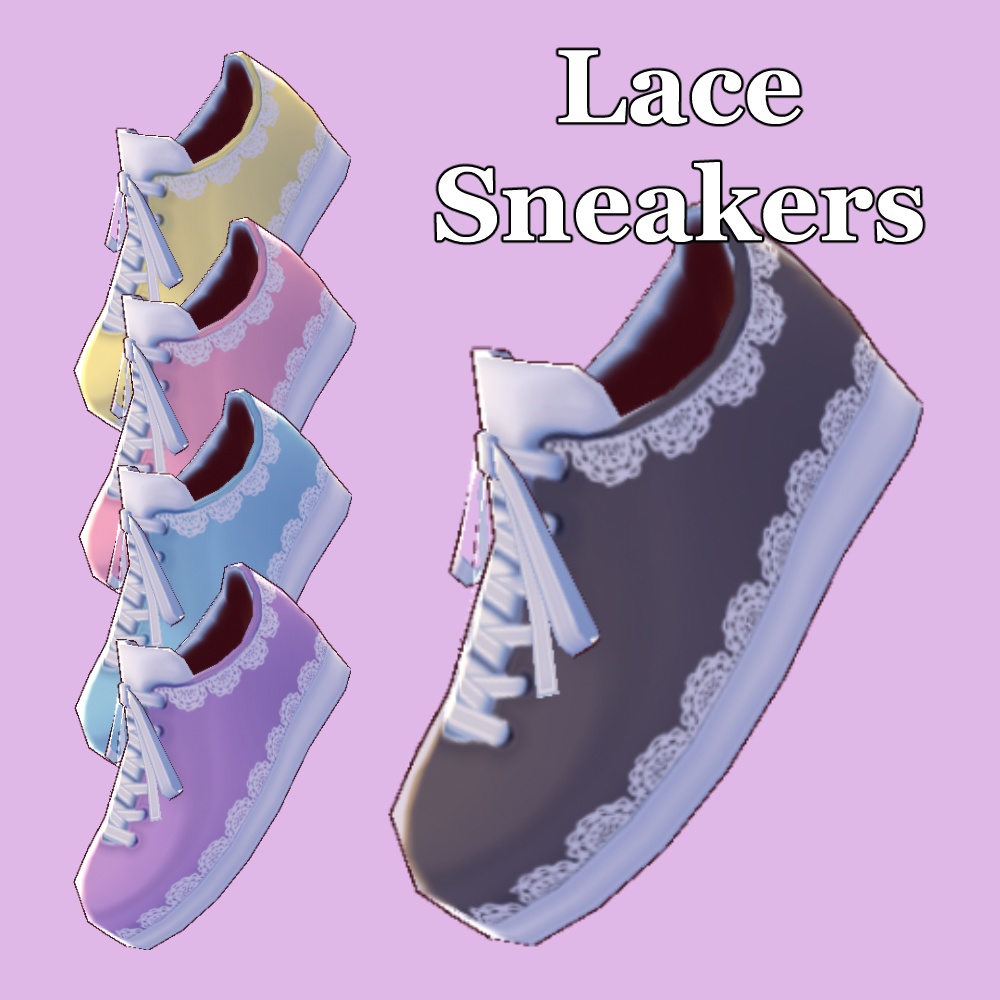 Lace Sneakers【vroidテクスチャ】