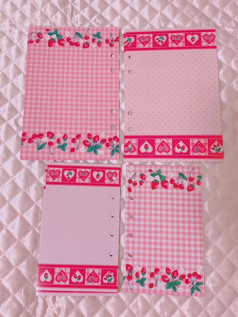 新作🍓シール帳リフィル、リング手帳