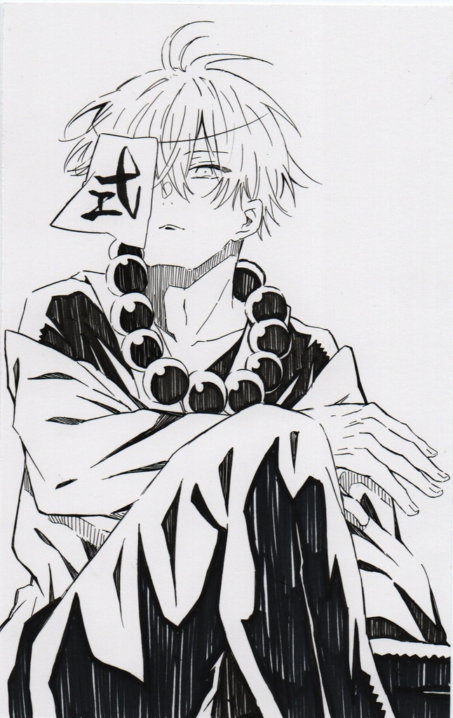 ハガキサイズ原画 式神