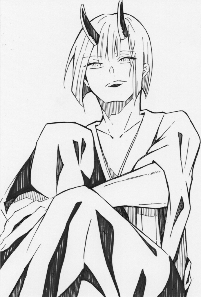 モノクロ原画 鬼