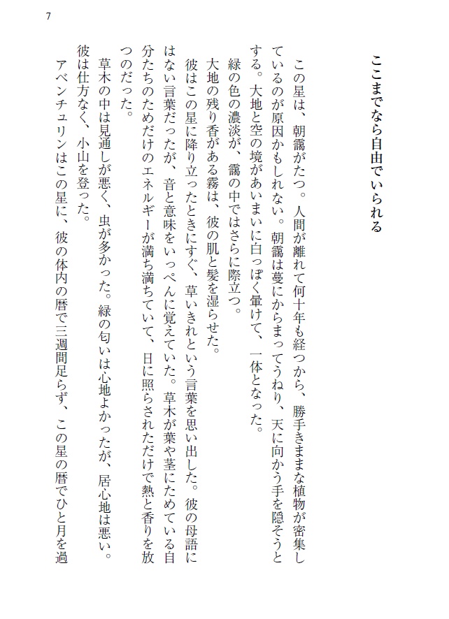 透明な朝の主題【理砂】