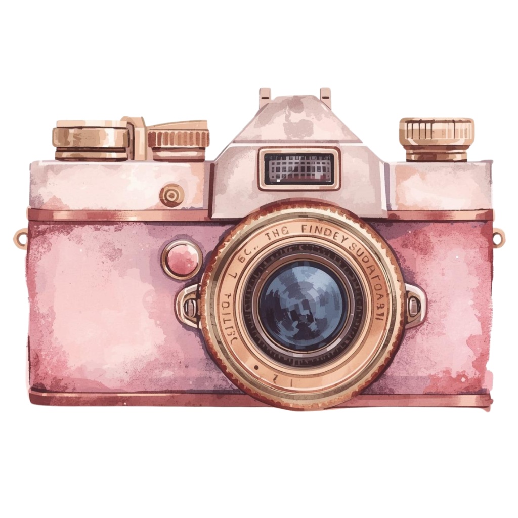 ピンクでアンティークな可愛い水彩クリップアート10点セット