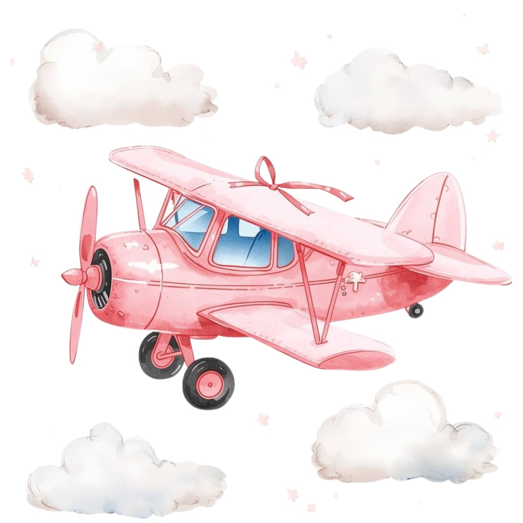 ピンクでアンティークな可愛い水彩クリップアート10点セット