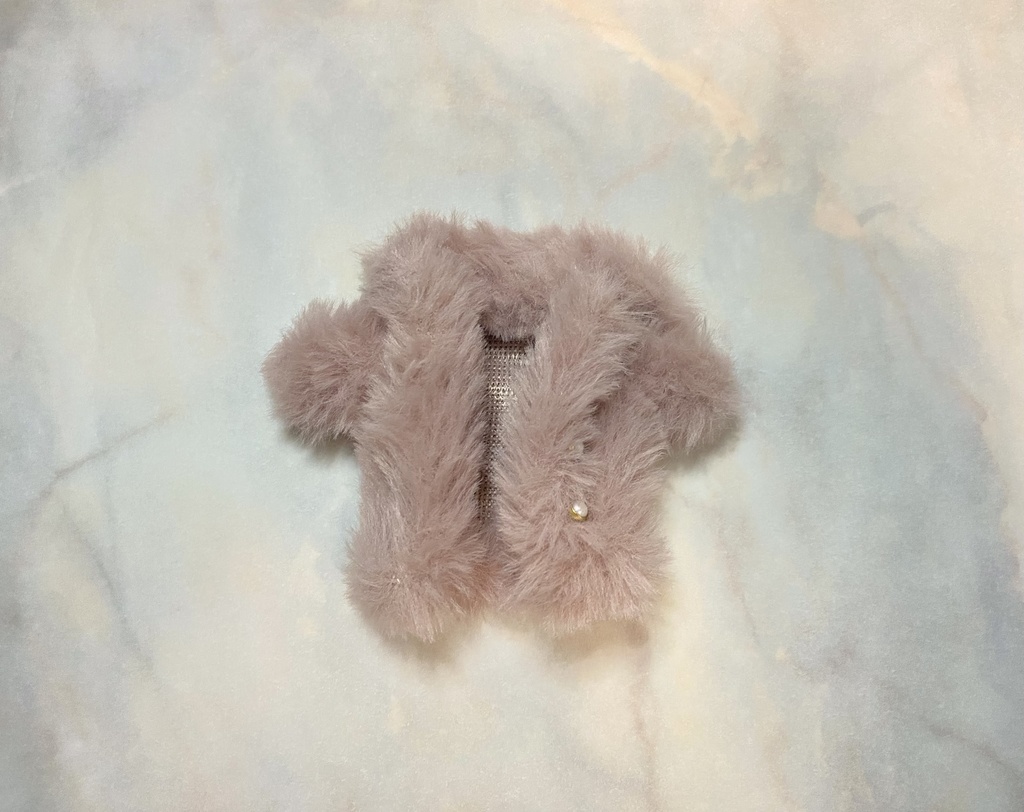 フェイクファーコート くすみピンク