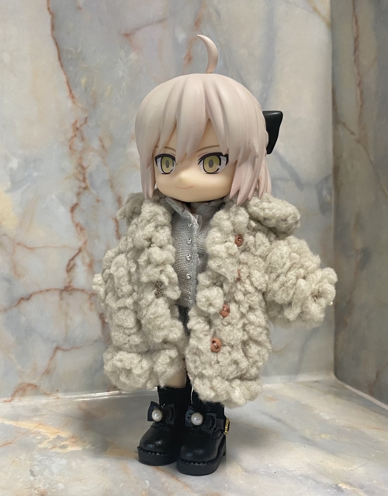 手触りフワフワ生地コート ベージュ