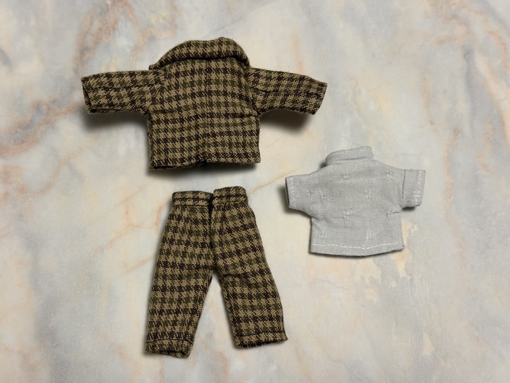 スーツセット チェック ベージュ系(パンツ)