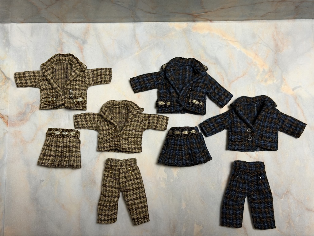 スーツセット チェック ベージュ系(パンツ)