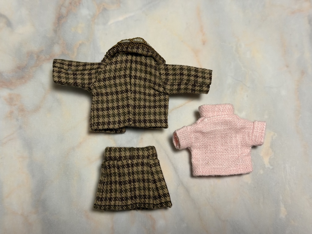 スーツセット チェック ベージュ系(スカート)