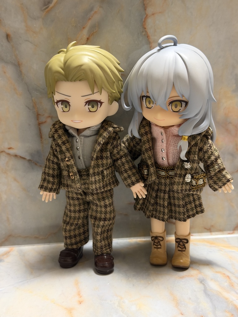 スーツセット チェック ベージュ系(スカート)