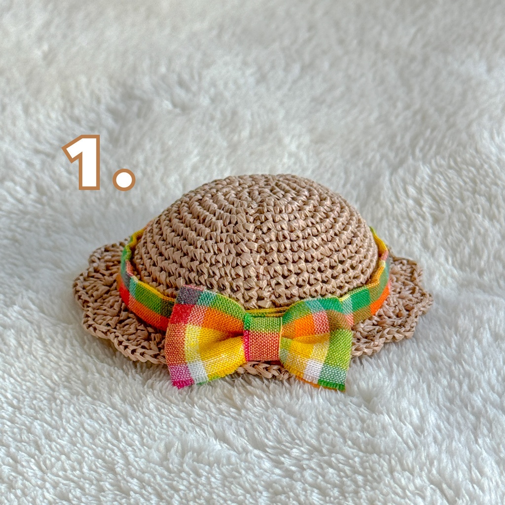 リボン麦わら帽子