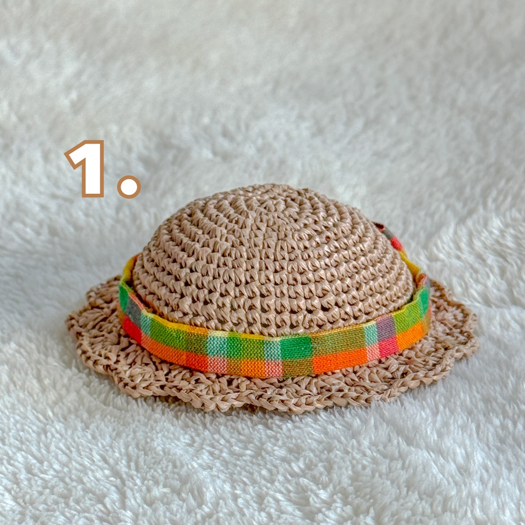 リボン麦わら帽子