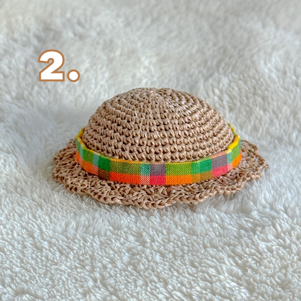 リボン麦わら帽子