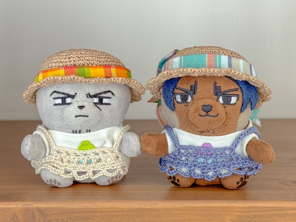 リボン麦わら帽子