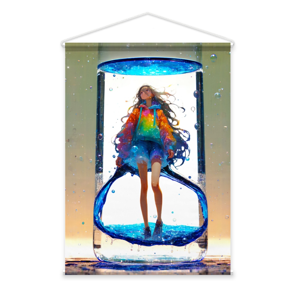 ビーカーのナカのワタシ タペストリー