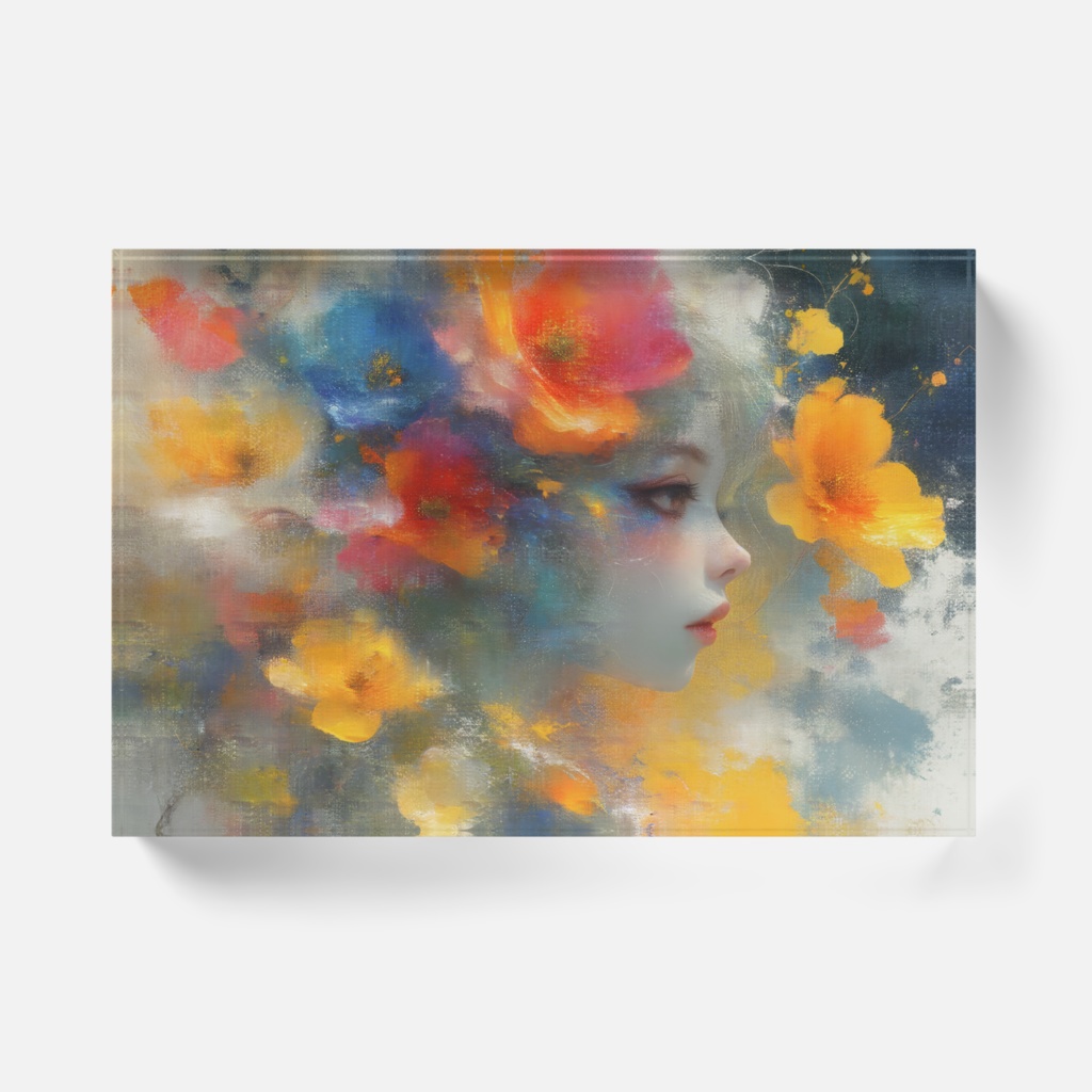 花になる アクリルブロック