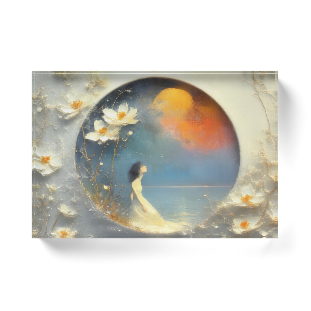 月影に咲く アクリルブロック