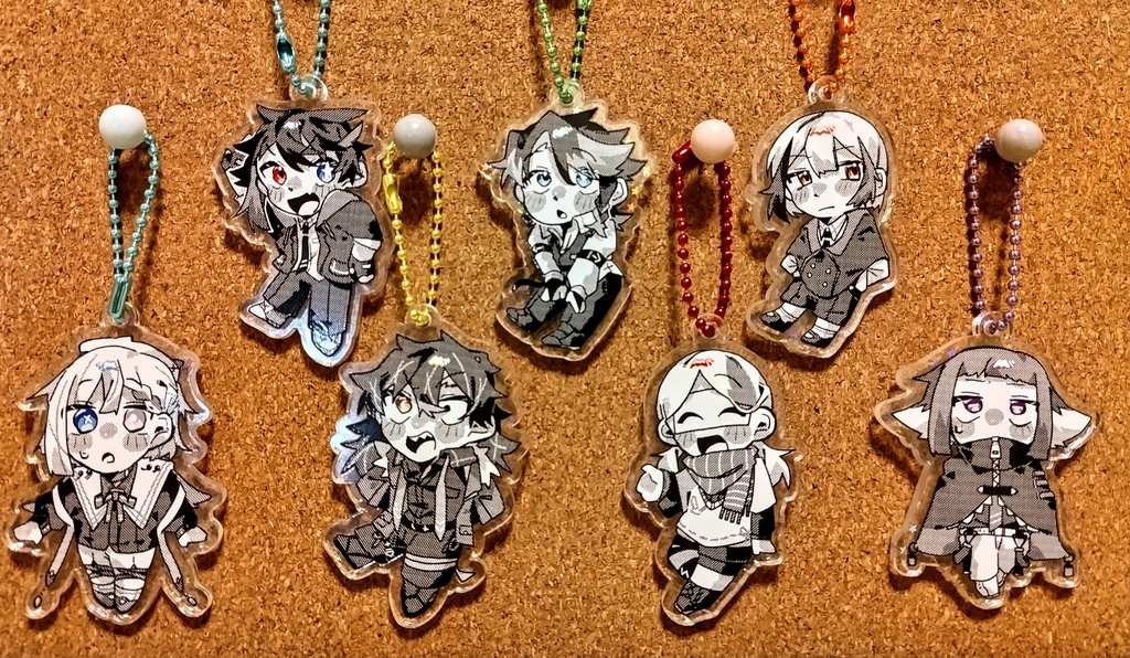 【アクリルキーホルダー】忘虐の君『主人公組&本部』