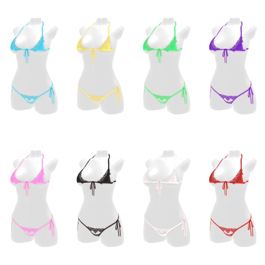 VRoidランジェリー3 紐パン&紐ブラ