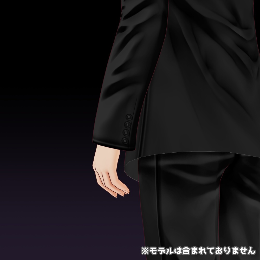 【VRoid用テクスチャ】黒服