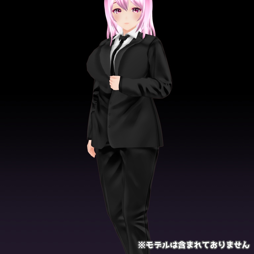 【VRoid用テクスチャ】黒服