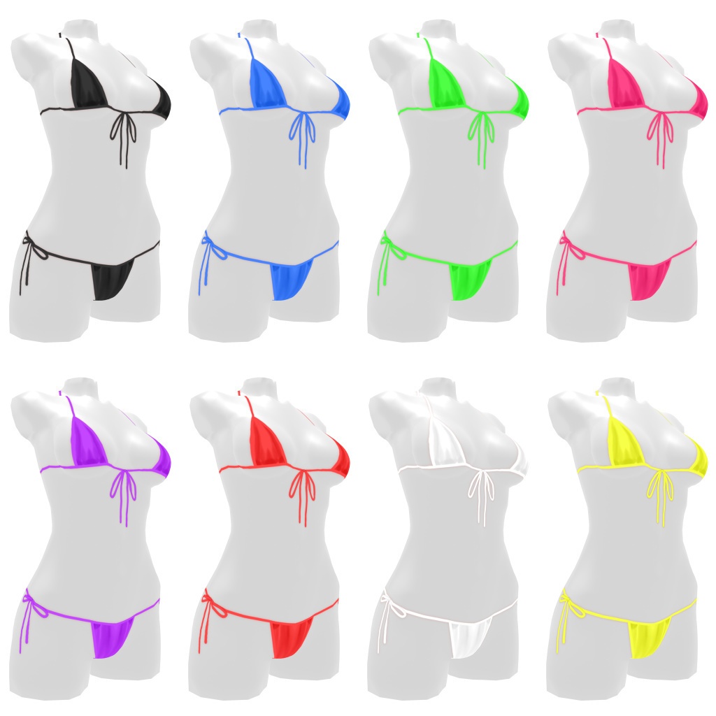 VRoidランジェリー45 シワ加工三角マイクロビキニ