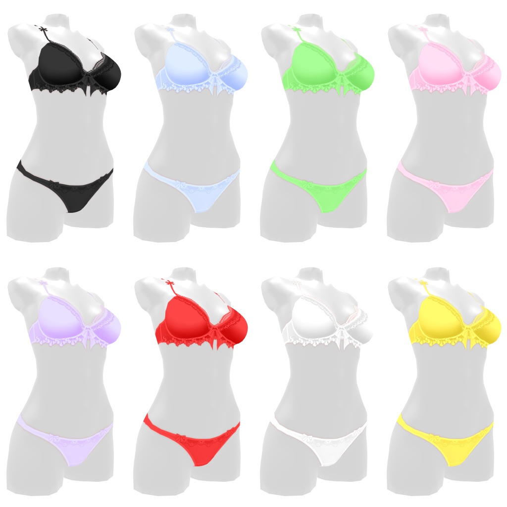 VRoidランジェリー53 さわやか系オーソドックスブラショーツ