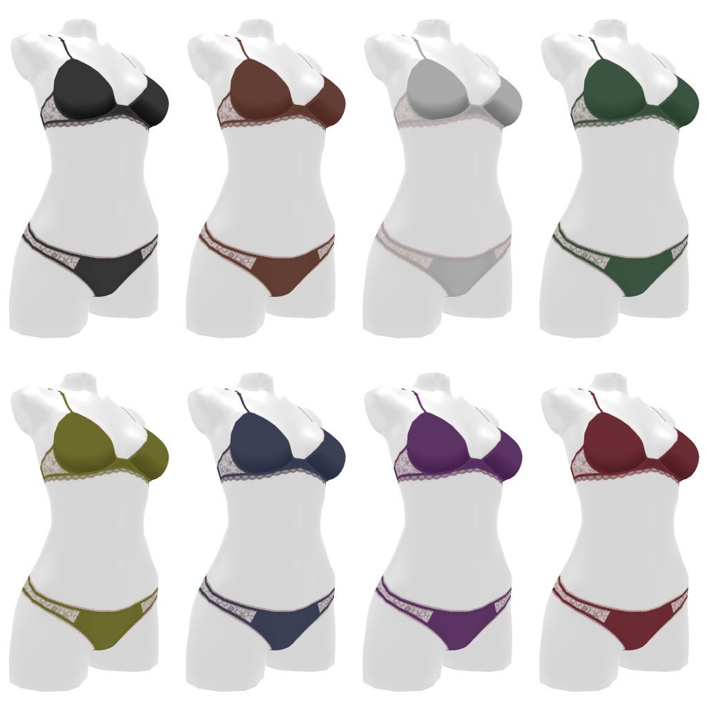 VRoidランジェリー68 スッキリ大人ファストファッション上下