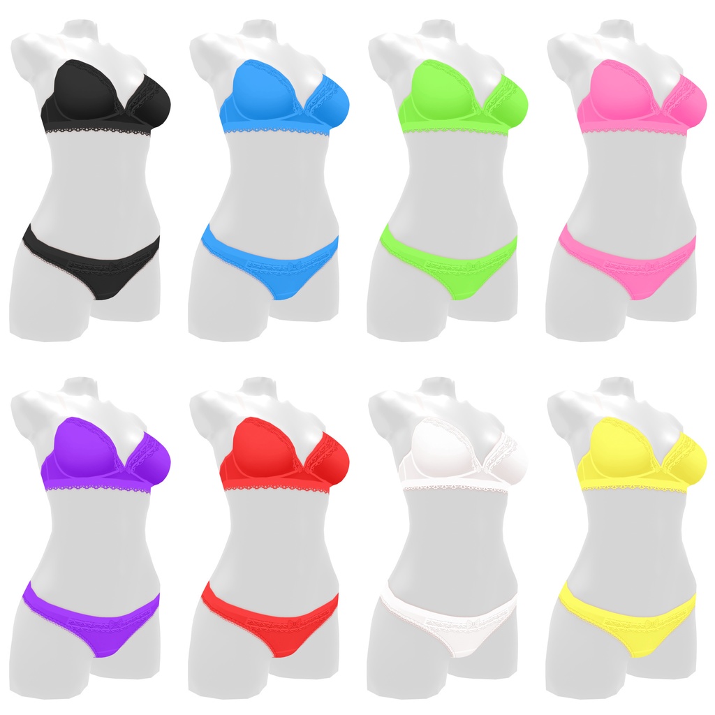 VRoidランジェリー82 クリアストラップカジュアル