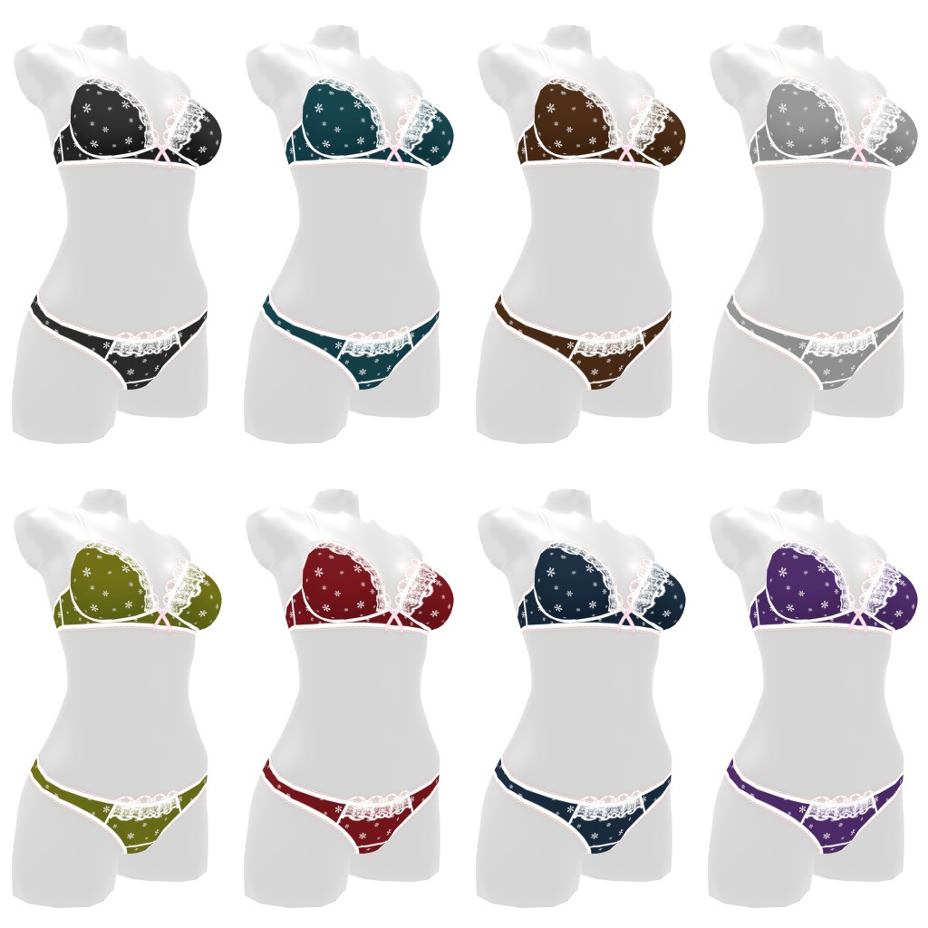 VRoidランジェリー88 トゥインクルアスタリスク上下セット