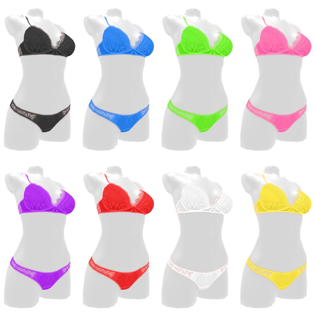 VRoidランジェリー189 レディースカジュアルデザイン上下