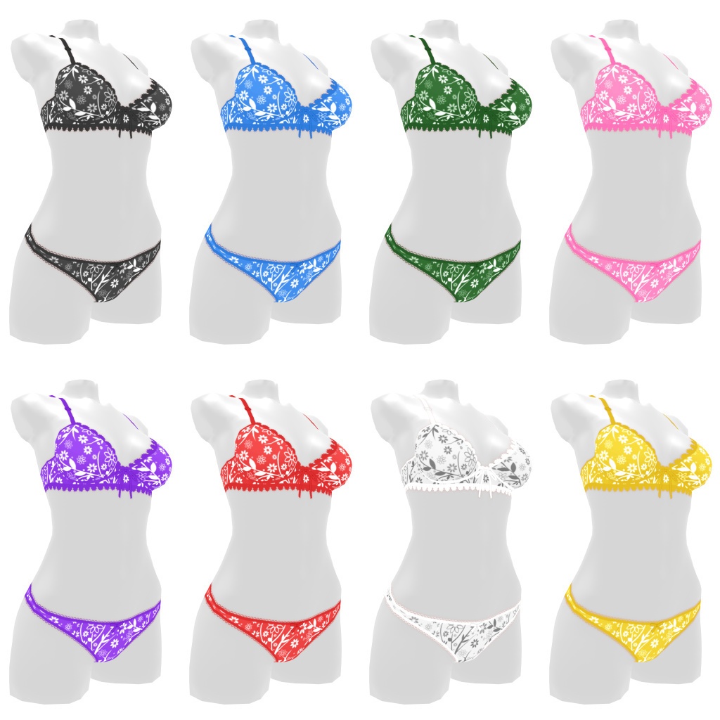 VRoidランジェリー265 柄モノヤングカジュアル上下