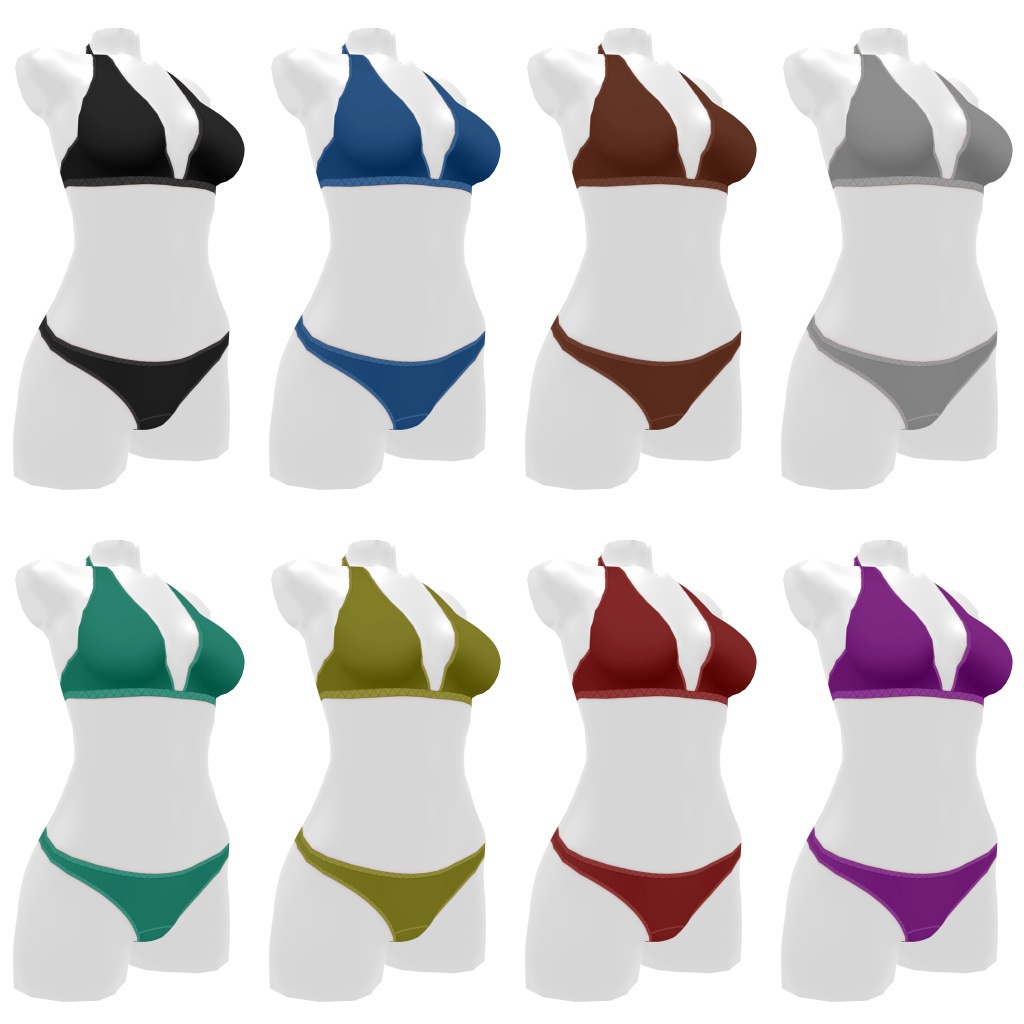 VRoidランジェリー337 ホルターネックノンワイヤーファストファッション