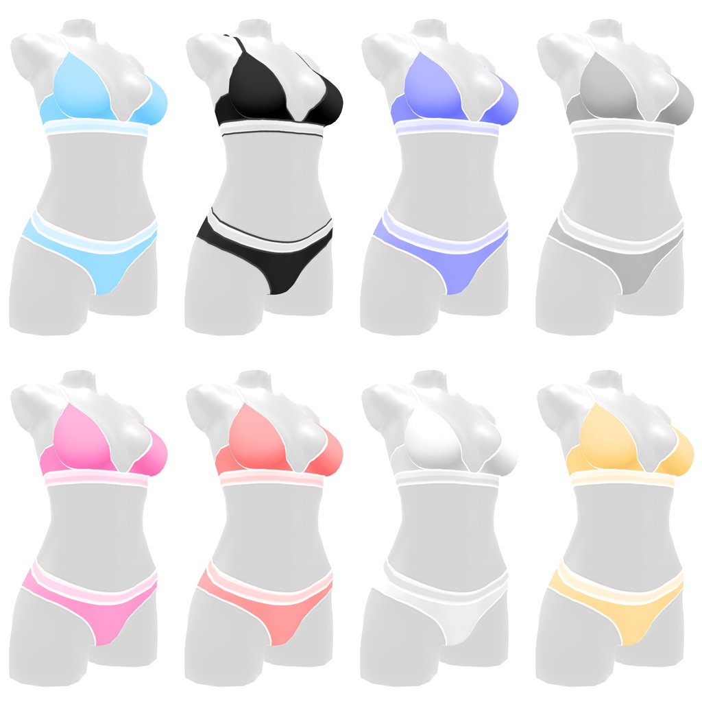 VRoidランジェリー372 スポーティーブランドトップス&ボトムス