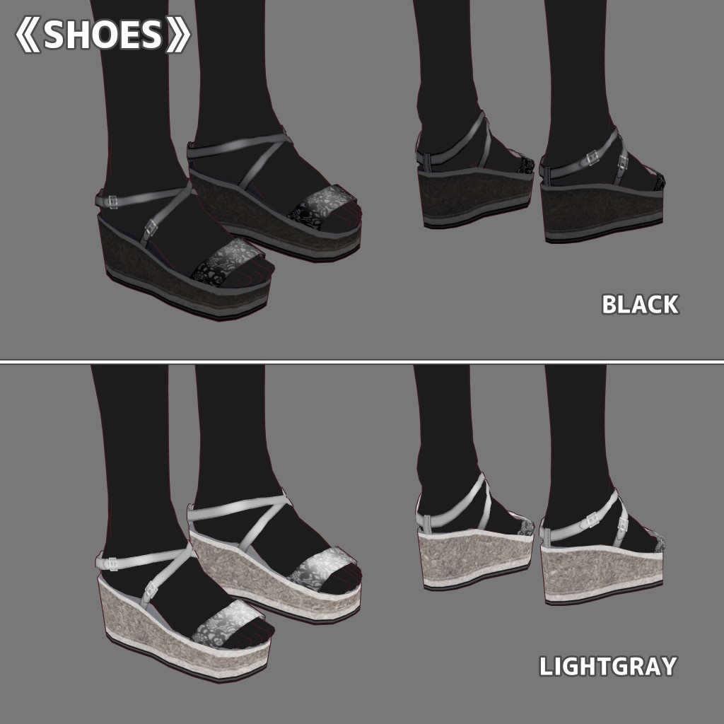 VRoid衣装 Zip-upジャケットリラックスコーデ