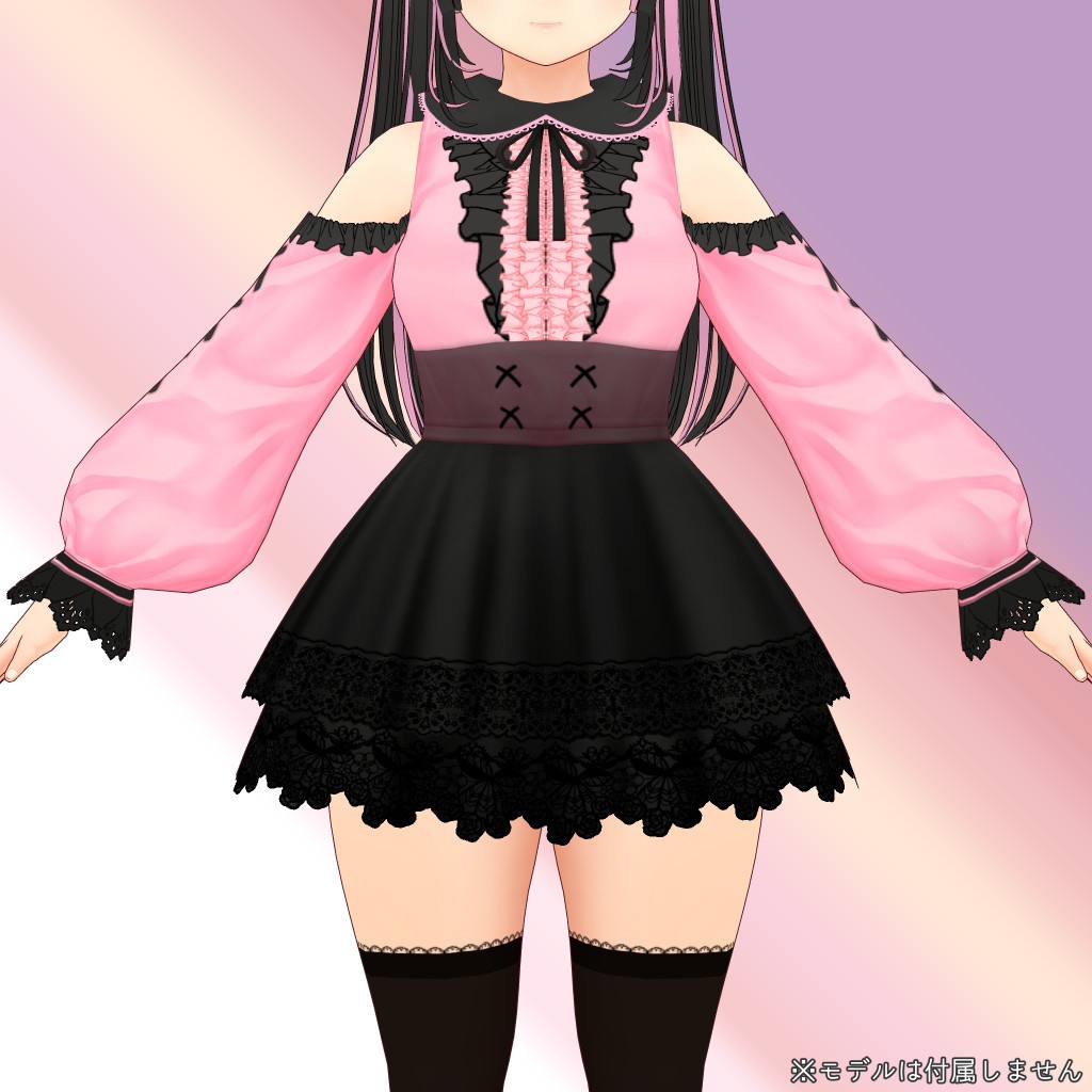 VRoid衣装 地雷系ワンピース