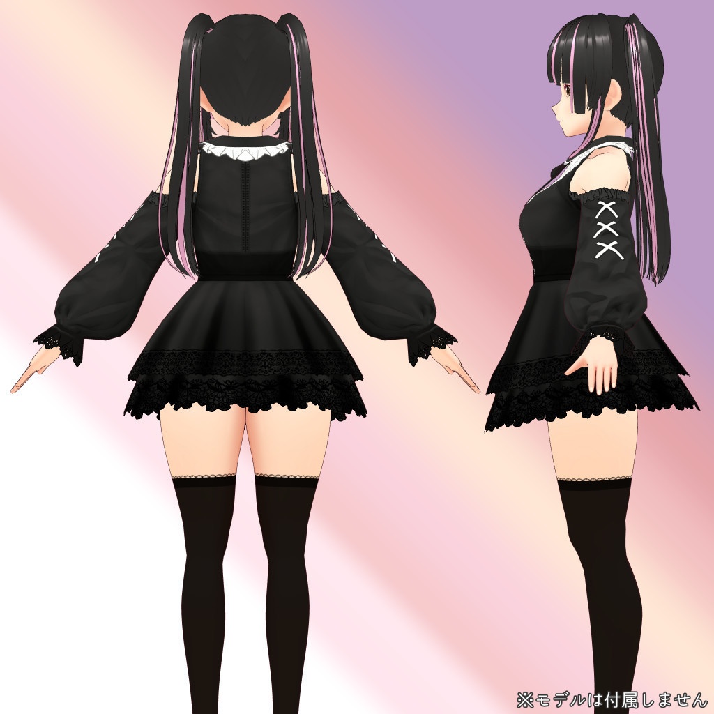 VRoid衣装 地雷系ワンピース