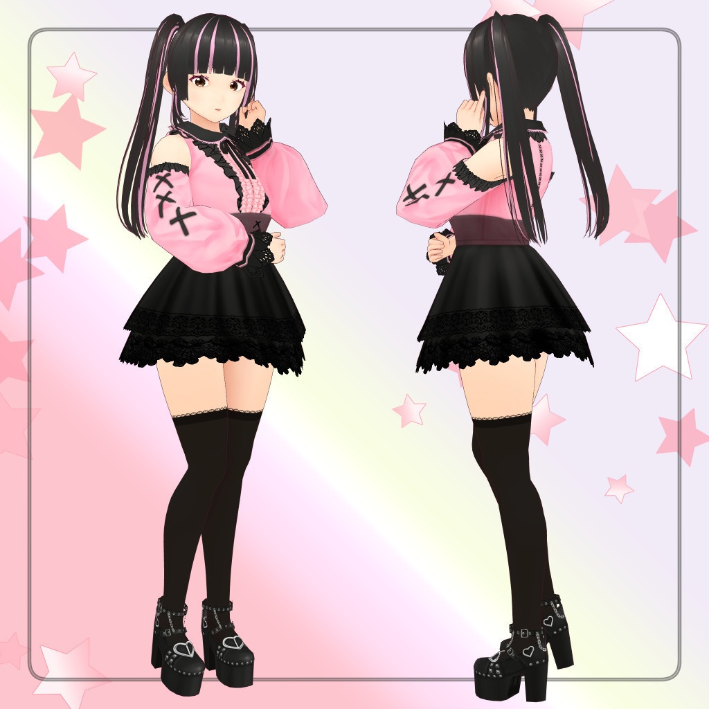 3Dモデル 地雷系女子うぃてゃん