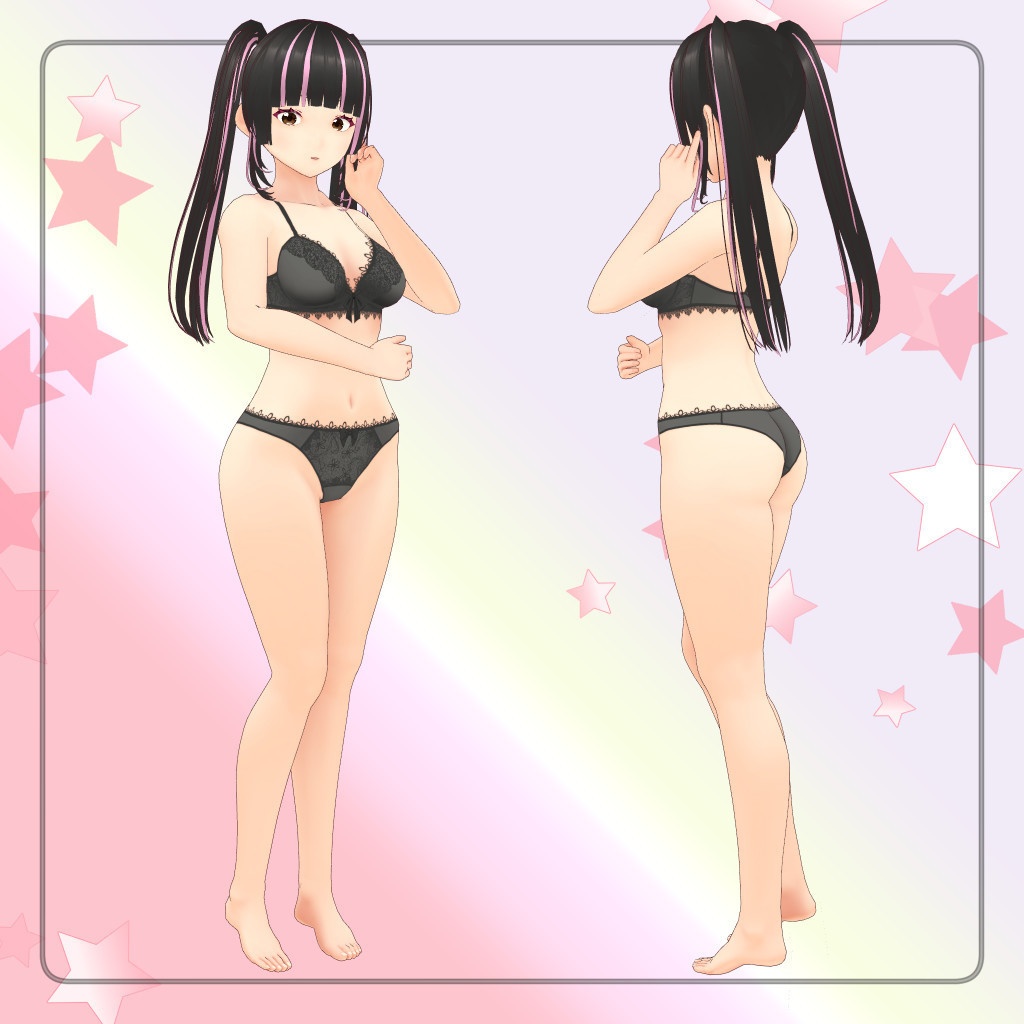 3Dモデル 地雷系女子うぃてゃん