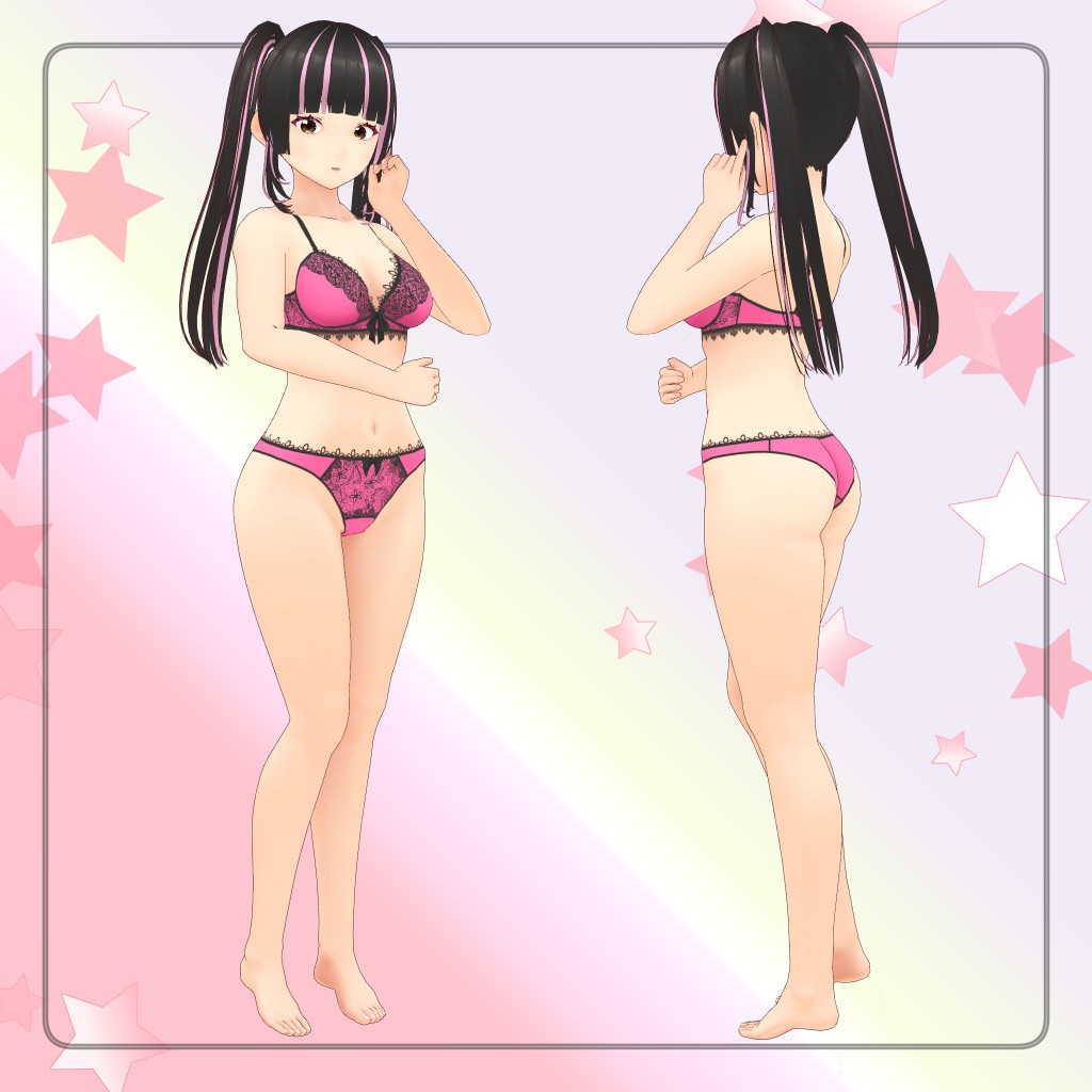 3Dモデル 地雷系女子うぃてゃん